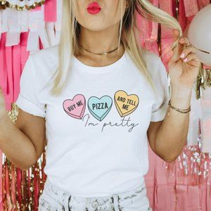 Buy Me Pizza Valentine's Day T-shirt Unisex Valentine's Day Shirt Short Sleeve